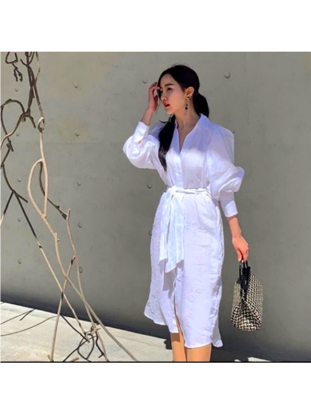 Johanna Ortiz x H&M Linen Shirt Dress. Size: XL